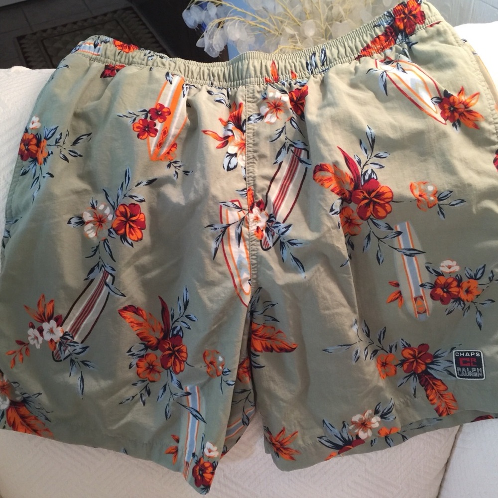 Men’s Chaps Swim Trunks, Size Large